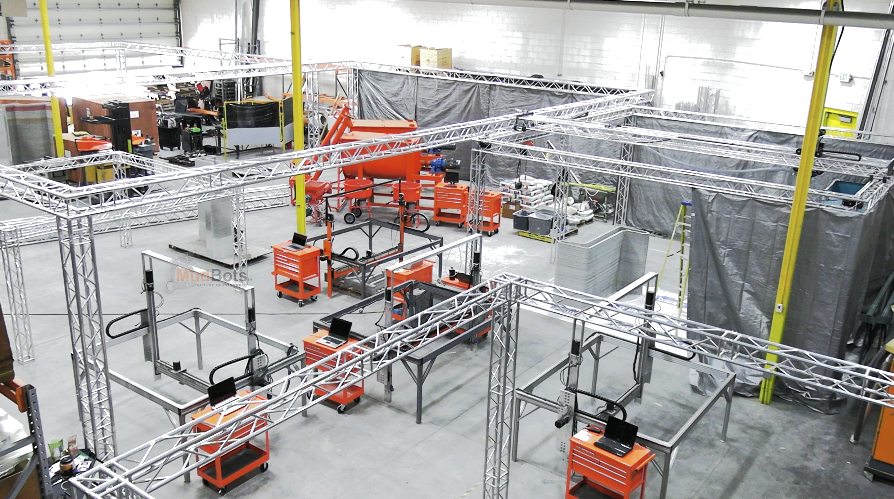Wide view of our Utah facility featuring several of our Concrete Printers Model 664